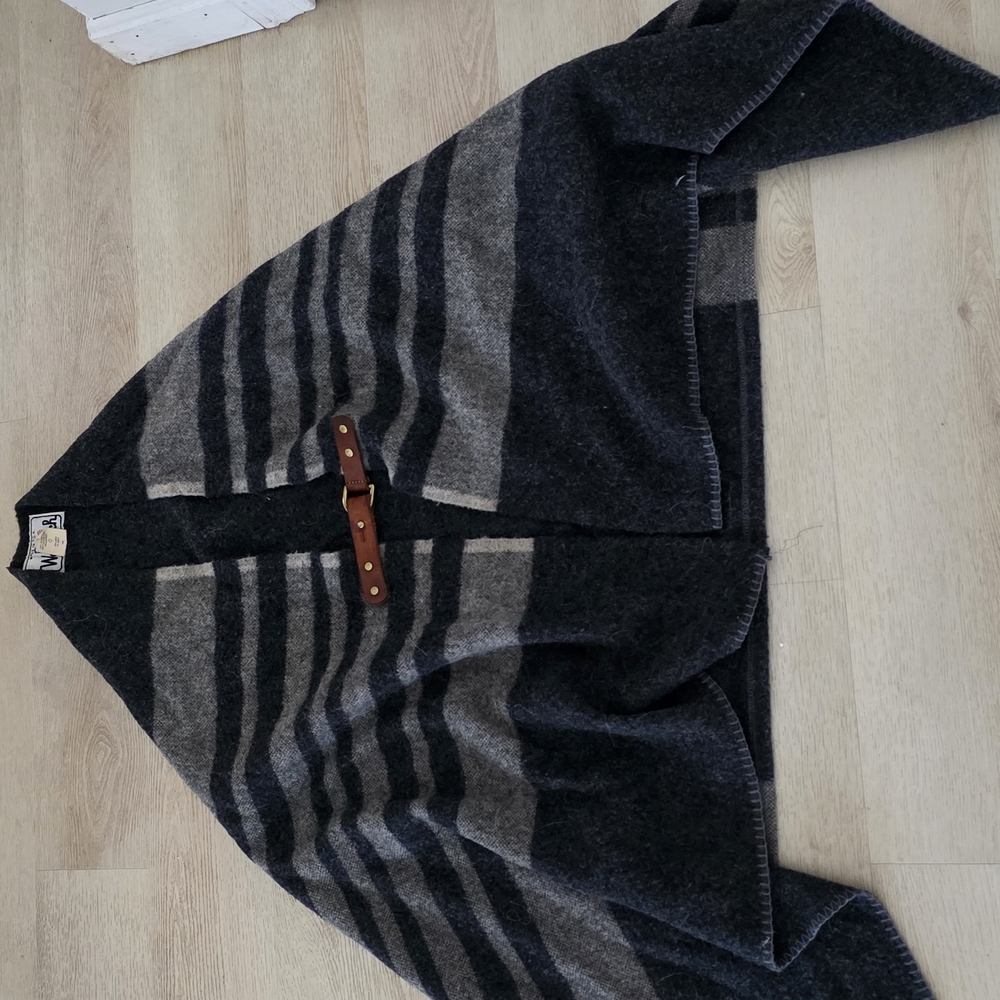 Woolrich Black and Gray Striped Cardigan